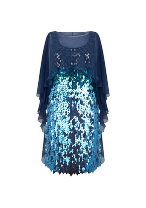 Alberta Ferretti sequin-embellished mini dress - Blue