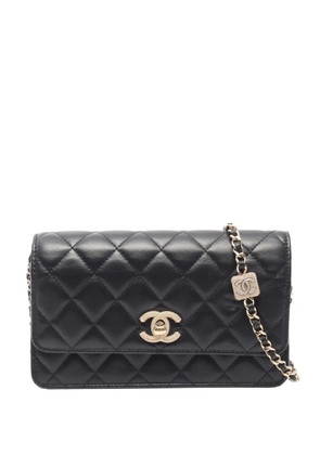 CHANEL Pre-Owned 2021-2026 CC Quilted Lambskin Wallet on Chain crossbody bag - Black