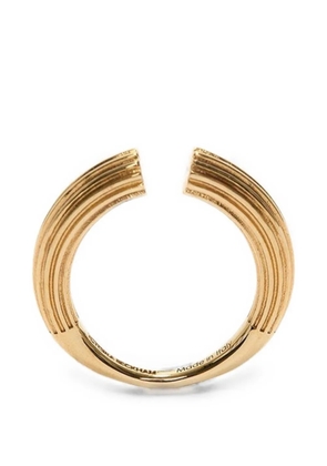 Victoria Beckham Cufflink ribbed ring - Gold