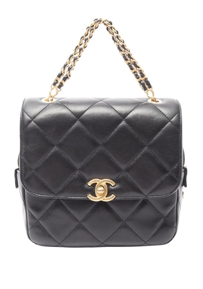 CHANEL Pre-Owned 2021-2026 CC Quilted Lambskin Chain Melody backpack - Black