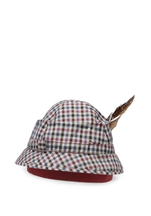 Maison Margiela Check Trilby gingham bucket hat - White