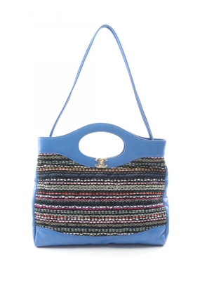 CHANEL Pre-Owned 2018-2019 Large Tweed 31 Shopping Bag satchel - Blue
