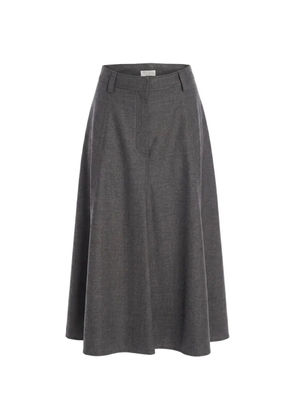 Brunello Cucinelli A-line panelled midi skirt - Grey