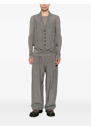 Ziggy Chen check-pattern waistcoat - Grey