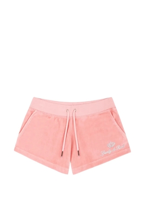 Juicy Couture x S&R crystal-embellished mini shorts - Pink