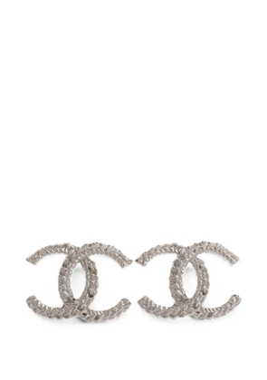 CHANEL Pre-Owned CC rope-effect earrings - Silver