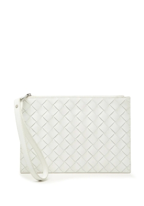 Bottega Veneta Pre-Owned 2012-2026 Leather Intrecciato clutch bag - White