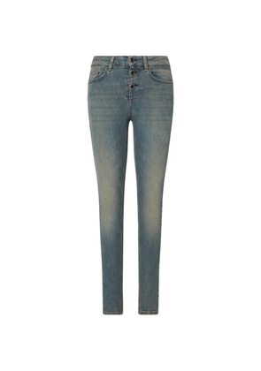LIU JO skinny jeans with crafted buttons - Blue