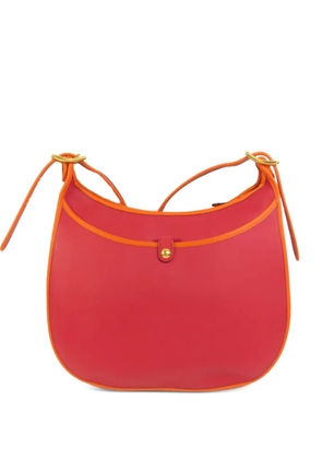 Loewe Pre-Owned perforated-logo shoulder bag - Red