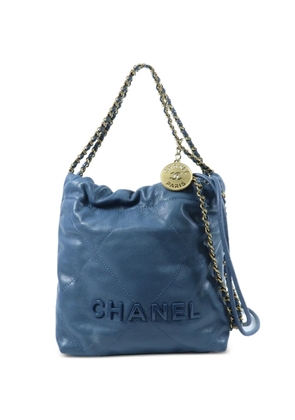 CHANEL Pre-Owned mini 22 chain shoulder bag - Blue