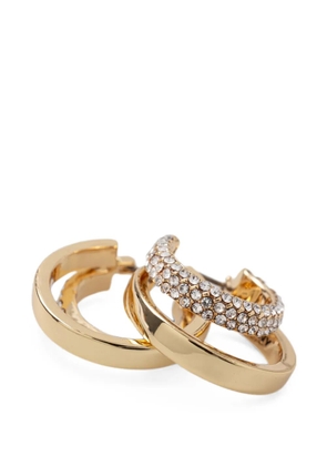 DKNY crystal-embellished double-hoop earrings - Gold