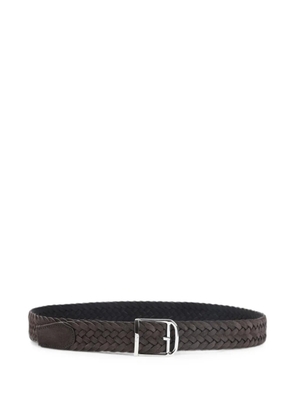 Brioni braided calf leather belt - Brown