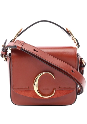 Chloé Pre-Owned 2019 Mini Calfskin C satchel - Brown