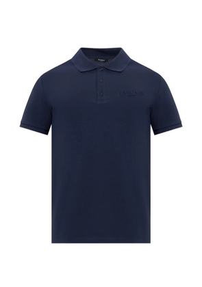 Balmain logo-embroidered polo shirt - Blue