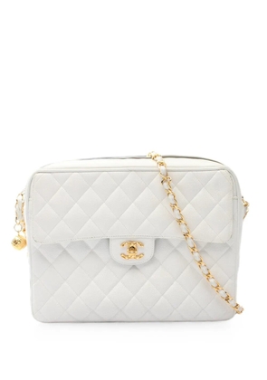 CHANEL Pre-Owned Matelassé Coco ball shoulder bag - White