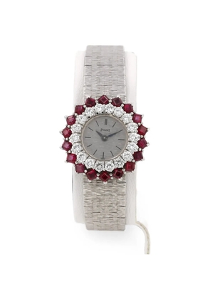 Piaget 1970s diamond and ruby 26mm watch - Silver