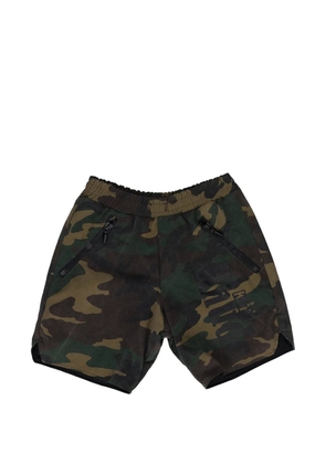 RHUDE x Kith camouflage-print zip-pocket swim shorts - Green