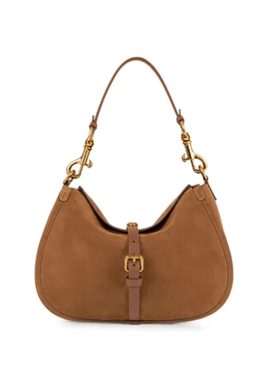 ETRO small Pony buckle-detail suede shoulder bag - Brown