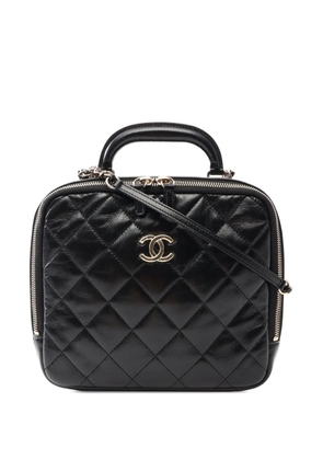 CHANEL Pre-Owned 2021-2026 CC Quilted Calfskin Top Handle Bag satchel - Black