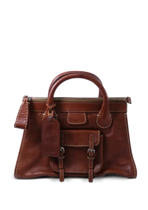 Chloé Vintage buckle-detail leather tote bag - Brown