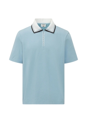 Casablanca zip-up piqué polo shirt - Blue