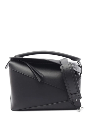 Loewe Pre-Owned 2010-2026 Medium Calfskin Puzzle Edge satchel - Black