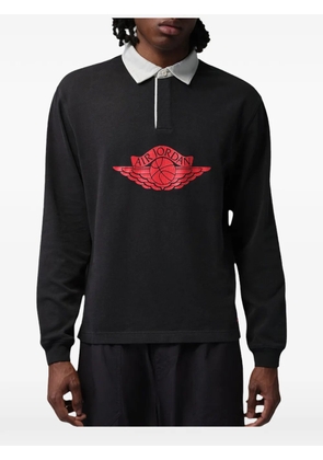 Jordan Flight Essentials logo-print polo shirt - Black