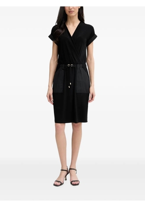 Joseph Ribkoff drawstring-waist wrap-style mid-length dress - Black
