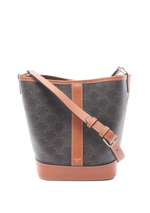 Celine Pre-Owned 2000-2026 Small Triomphe Coated Canvas bucket bag - Brown