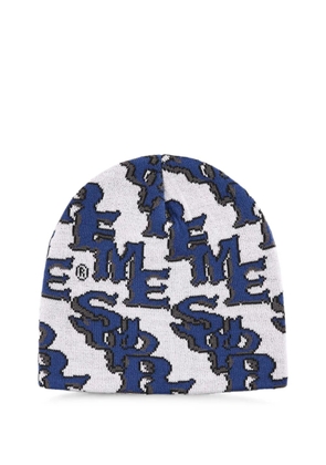 Supreme Slanted Gothic monogram-pattern beanie hat - White