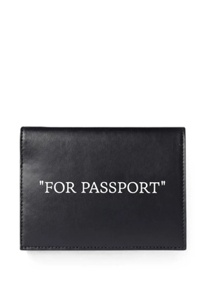 Off-White leather passport holder - Black