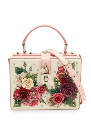 Dolce & Gabbana Pre-Owned Dolce Box floral-applique tote bag - Neutrals