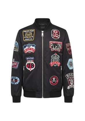 Philipp Plein nylon bomber patches - Black