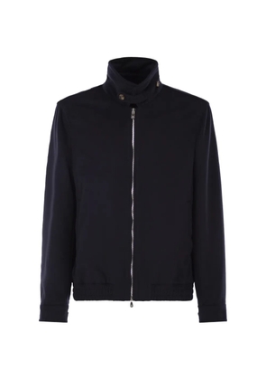 Brunello Cucinelli stand-collar wool jacket - Blue