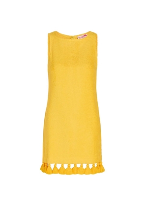 Cap d'Antibes Manon tassel-trim mini dress - Yellow