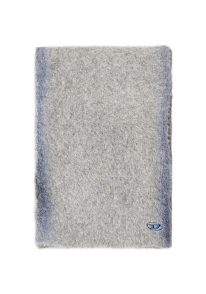 Diesel Oval D logo-embroidered scarf - Grey