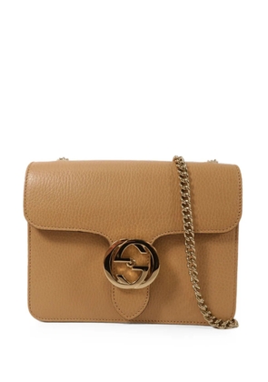 Gucci Pre-Owned Interlocking-G chain-strap mini shoulder bag - Neutrals