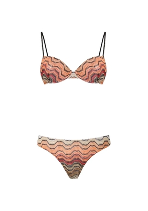 Missoni bikini balconette in viscose lamé - Orange