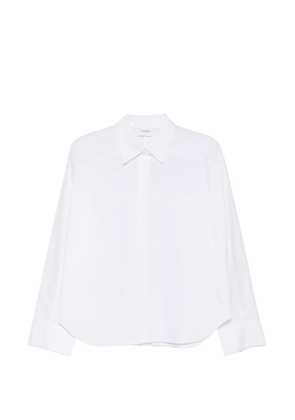 Closed scallop-edge long-sleeve shirt - White