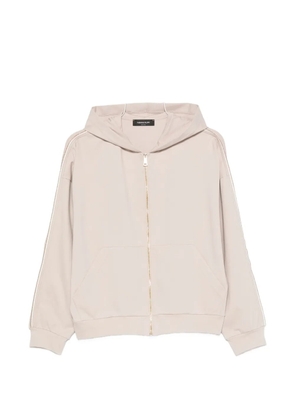 Fabiana Filippi zip-fastening pocket hoodie - Neutrals