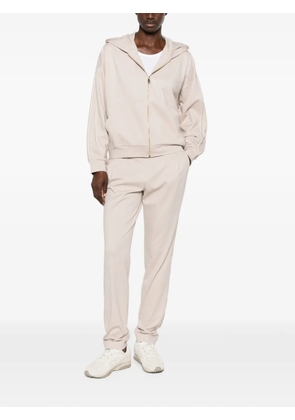 Fabiana Filippi zip-fastening pocket hoodie - Neutrals