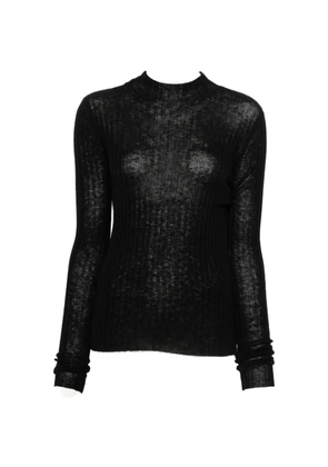PINKO ribbed-knit long-sleeve sweater - Black