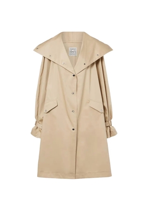 TOTEME oversized spread-collar trench coat - Neutrals