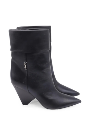 Saint Laurent Pre-Owned 2020s Niki wedge ankle boots - Black