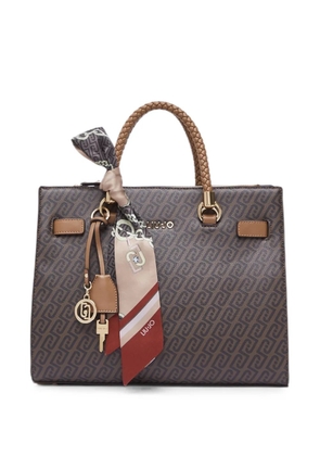 LIU JO Medium satchel bag with scarf - Brown