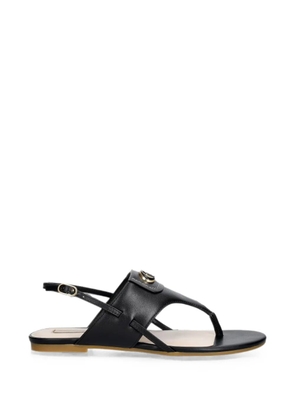 LIU JO logo-plaque buckled-strap sandals - Black