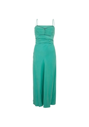 Alberta Ferretti cut-out silk midi dress - Green