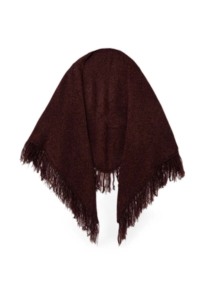 Pedro Del Hierro fringed-edge scarf - Brown