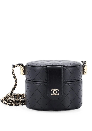 CHANEL Pre-Owned CC Allure Vanity Case with Chain Quilted Lambskin Mini crossbody bag - Black