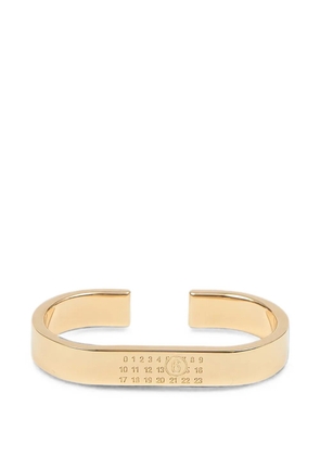 MM6 Maison Margiela gold double Numeric ring